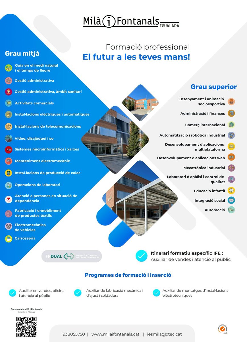 Milà i Fontanals Igu (@milaifontanals) on Twitter photo Avui i demà ens podeu trobar a la fira de l’ensenyament a l’Escorxador d’Igualada. <a href="/ajigualada/">Ajuntament Igualada</a> <a href="/EnsenyamentIgd/">Ensenyament Igualada</a> Avui i demà ens podeu trobar a la fira de l’ensenyament a l’Escorxador d’Igualada. <a href="/ajigualada/">Ajuntament Igualada</a> <a href="/EnsenyamentIgd/">Ensenyament Igualada</a>