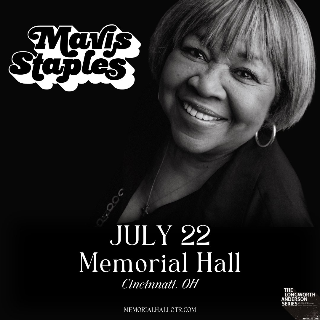 MEMI (@memiconcerts) on Twitter photo ON SALE NOW ⭐ The <a href="/memorialhallsoc/">Longworth-Anderson Series</a> presents Mavis Staples at Memorial Hall on July 22! Grab your tickets here ➜ bit.ly/las-mavis ON SALE NOW ⭐ The <a href="/memorialhallsoc/">Longworth-Anderson Series</a> presents Mavis Staples at Memorial Hall on July 22! Grab your tickets here ➜ bit.ly/las-mavis
