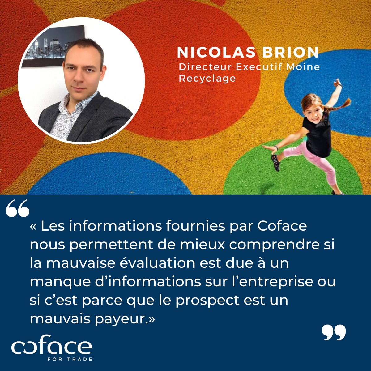 ⚠️ 60% des PMI sont vulnérables aux impayés! Coface offre une solution: URBA360. 
"Pour une PMI comme nous, c'est indispensable" - Nicolas Brion, Moine Recyclage. 
Anticipez vos risques clients dès maintenant.
ow.ly/Upg750VlpIT