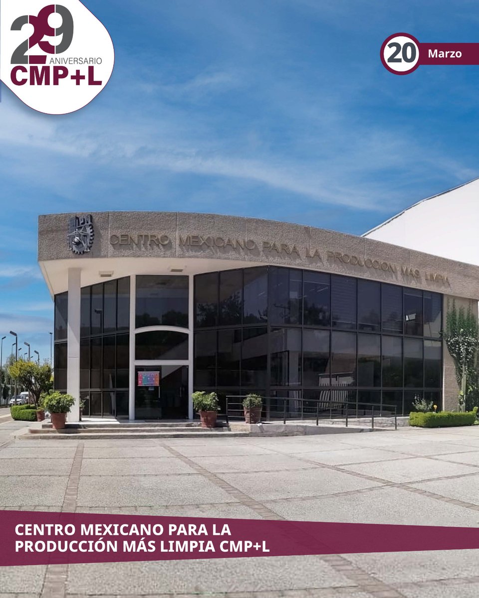 IPN_MX's tweet photo. ♻️🌎 El Centro Mexicano de Producción Más Limpia celebra 29 años siendo un referente en el desarrollo de estrategias innovadoras para reducir el impacto ambiental de la industria. ¡Muchas felicidades por transformar el presente y construir un futuro más sustentable! 💚⚙️
#Huélum https://t.co/0Qdpnrtxy0