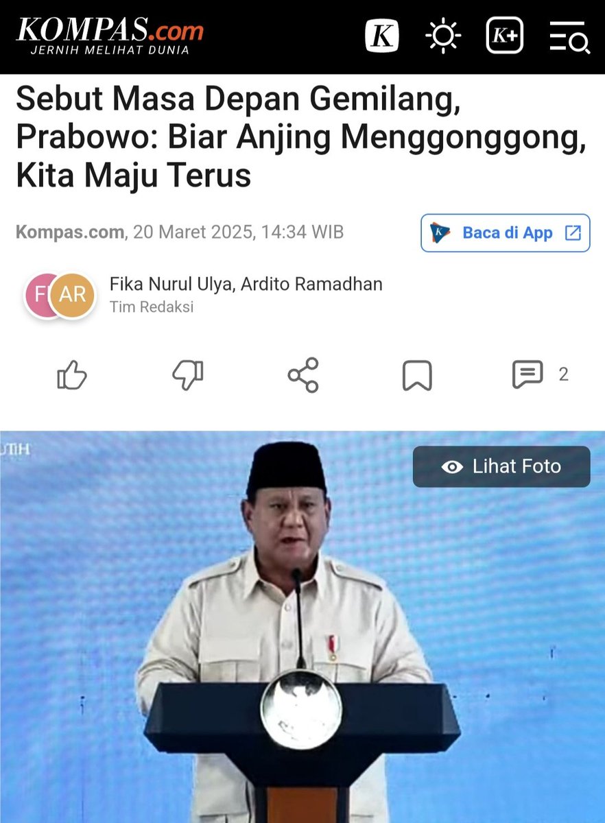 Kritik kepada pemerintah menurut Prabowo:
- Omon-omon ✅
- Ndasmu ✅
- Anjing menggonggong 🆕