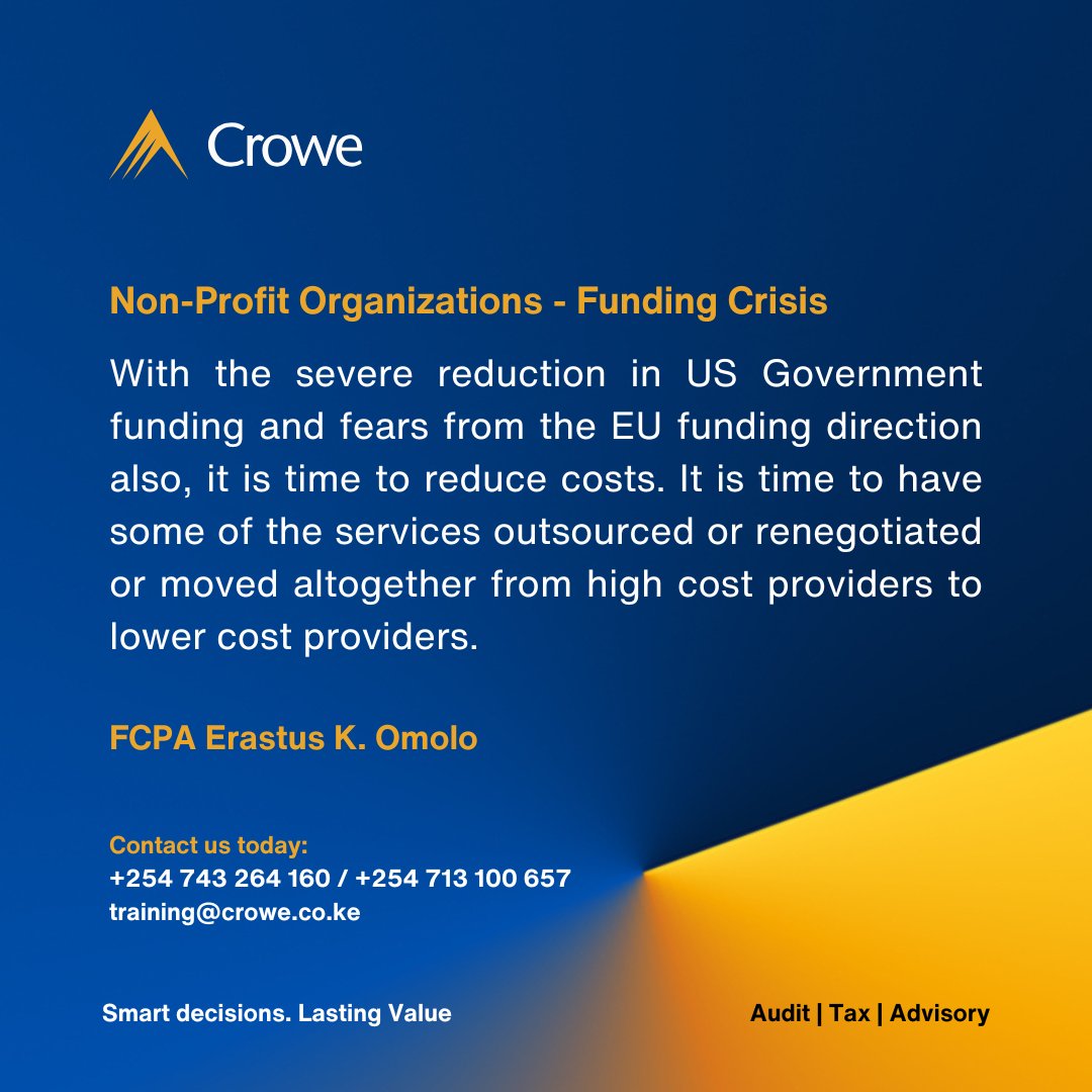 With US funding cuts and EU funding uncertainty, it’s time to rethink costs. Outsourcing, renegotiating, or switching to lower-cost providers can help sustain your mission. Act now!
.
.
.
.
#costsavings #nonprofitfunding #crowe #SmartDecisions #Lastingvalue