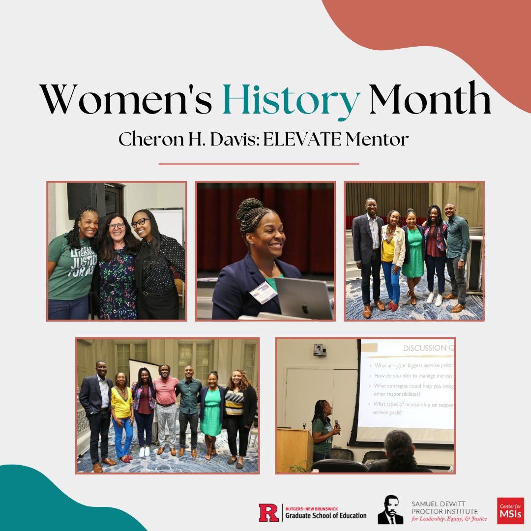 Today we are highlighting an ELEVATE Mentor, Cheron Davis, for #WomensHistoryMonth!! 🌟

Learn more about Cheron and the ELEVATE program here: buff.ly/3fAth6Z