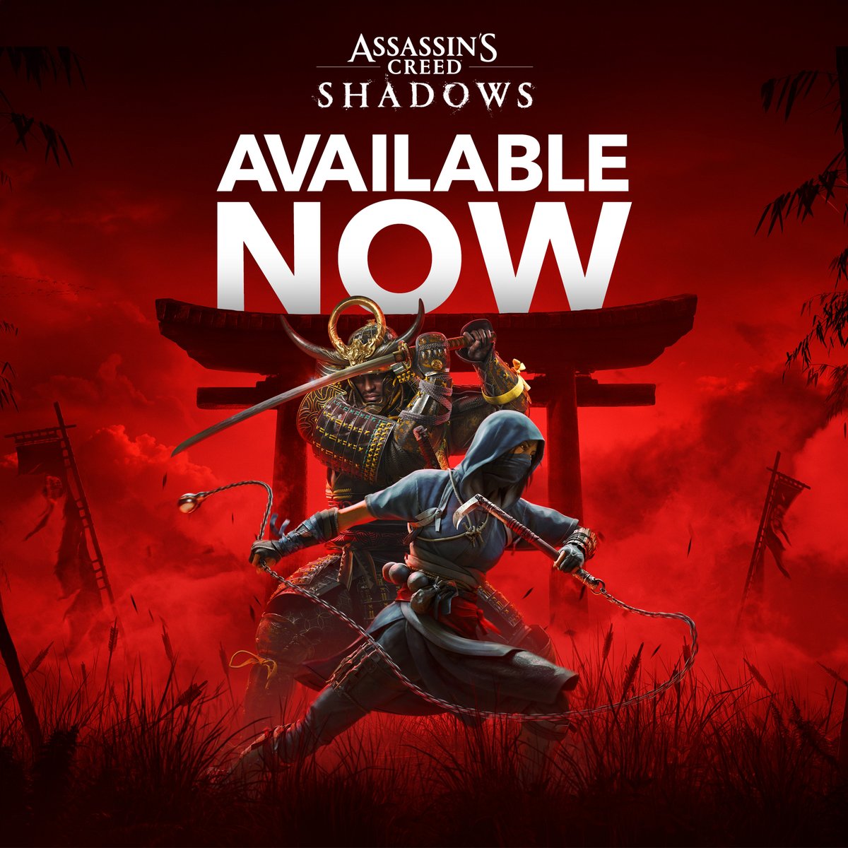 Assassin’s Creed Shadows is now available!

Become a lethal shinobi Assassin and a powerful, legendary samurai as you explore a beautiful open world in a time of chaos.

#AssassinsCreedShadows