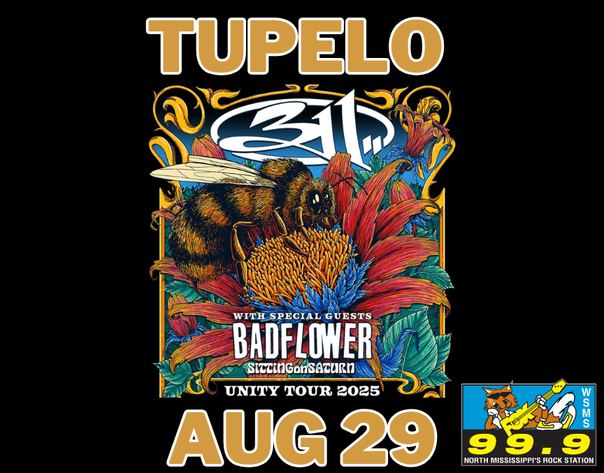 Get ready for 311's Unity Tour 2025 in Tupelo feat. Badflower, Sitting on Saturn🚀🎸 Stay tuned to 99.9 The Fox🦊 for tickets🎟️ #UnityTour2025 #311Tour