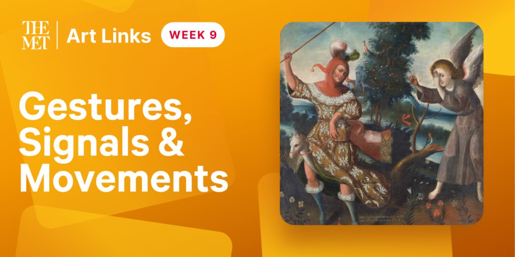 metmuseum's tweet image. Art speaks volumes! Check out this week’s chain in Art Links, The Met’s blockchain-based game. 🎨⛓ 

From ancient deities to everyday figures, artists have long used bodily signals to express emotions and opinions—not unlike the emojis we use today! 👀✨ 

Play now:…