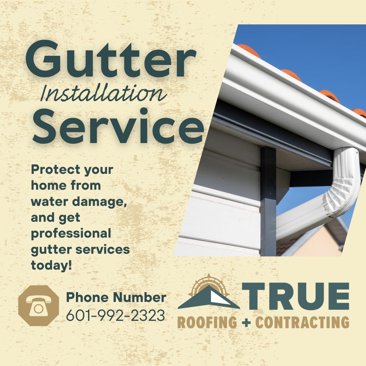 stormshieldkurt's tweet photo. 🌧️ Experiencing problems with water drainage? Contact True Roofing &amp; Contracting today for a complimentary inspection! Our gutter solutions effectively direct water away from your foundation, providing you with peace of mind. 📞 601-992-2323 https://t.co/yus1HZgQho