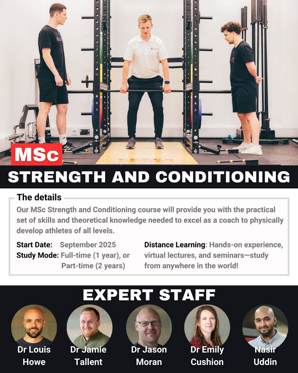 Elevate Your Coaching with Our MSc in Strength and Conditioning! 💪💪

This course is ideal for those aiming to work in sports or enhance current practices in applied environments.

Next Intake: September 2025

Secure your spot and take the next step in your coaching career!