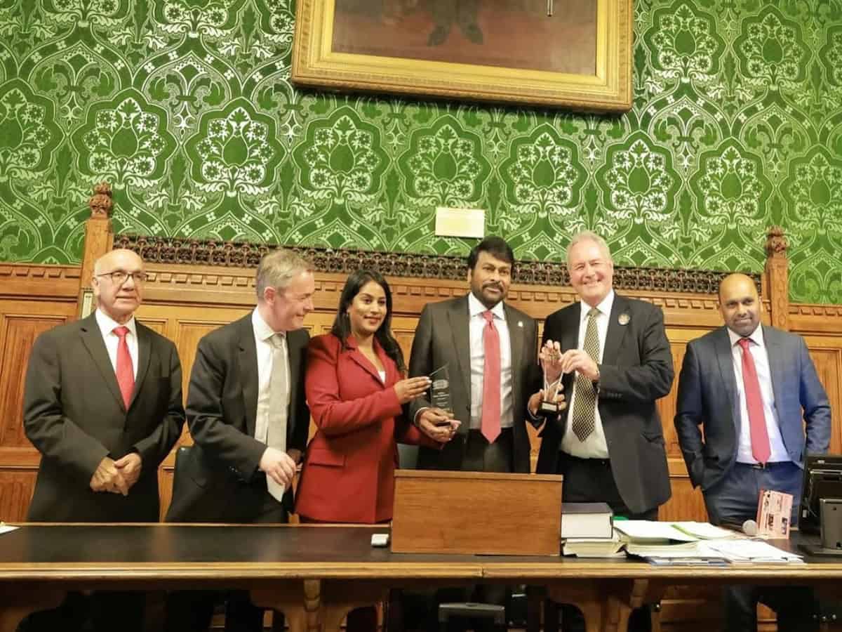 Anandi Art Creations (@anandiartsoffl) on Twitter photo Congratulates Megastar <a href="/KChiruTweets/">Chiranjeevi Konidela</a> on receiving the Lifetime Achievement Award from the UK Parliament. A proud moment for Indian cinema! Your legacy continues to inspire! #CongratulationsChiranjeevi #AnandiArtCreations Congratulates Megastar <a href="/KChiruTweets/">Chiranjeevi Konidela</a> on receiving the Lifetime Achievement Award from the UK Parliament. A proud moment for Indian cinema! Your legacy continues to inspire! #CongratulationsChiranjeevi #AnandiArtCreations