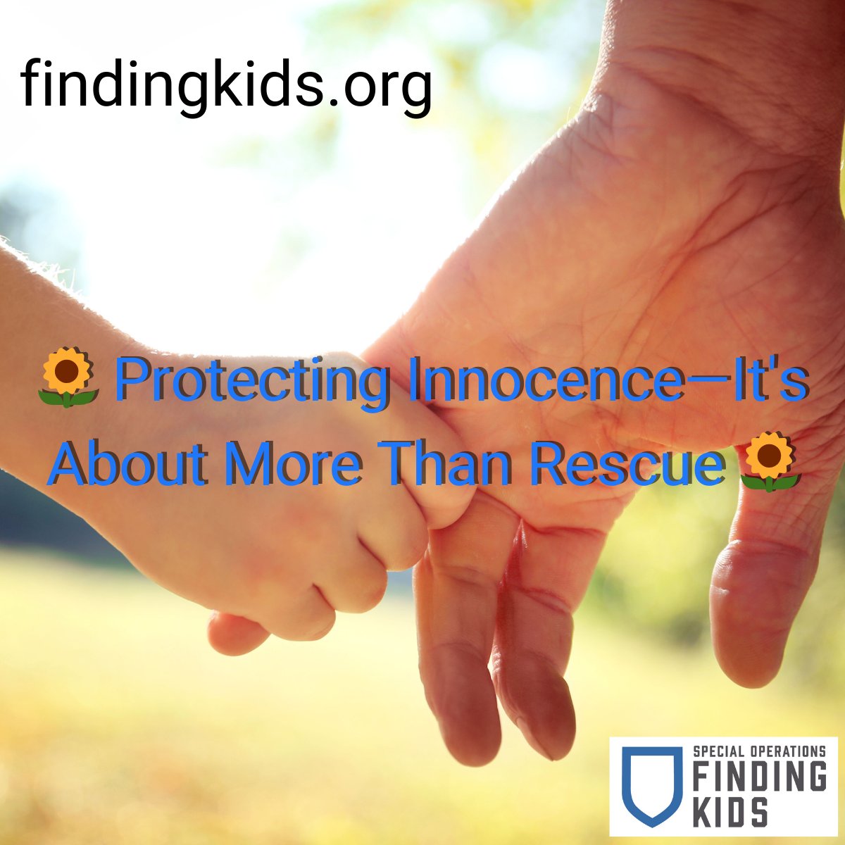 🌻 Protecting Innocence—It's About More Than Rescue 🌻

We don’t just search for missing children. We step in before they ever reach that point.

If a child is at risk, don’t wait. Reach out.

🔗 findingkids.org

#FindingKids #ChildProtection #AftercareMatters #Share