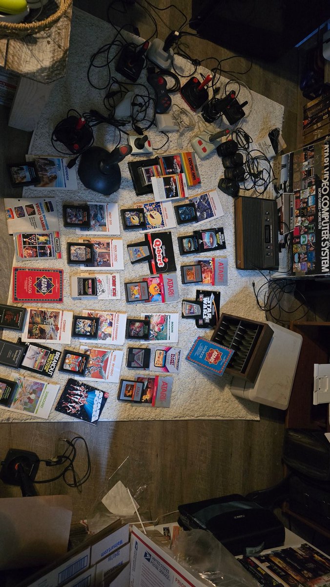 Just hit the Atari gold mind at an estate sale. Look in the details of this picture. It's incredible. I got lucky for sure. This is going straight to the collection and not being flipped. #atari #estatesales #estatesalefinds #collection #NotForSale <a href="/atari/">Atari</a>