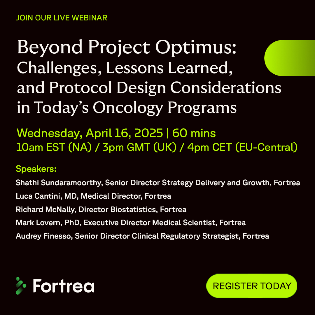 Fortrea's tweet photo. A new dose selection paradigm is here in oncology. How can we optimise it? Join this insightful oncology webinar on 16 April.
Register today: https://t.co/pImXgpnZ5m
#oncology #projectoptimus #FDA #doseselection #oncologytrials #drugdevelopment https://t.co/7JMdmQaY7w