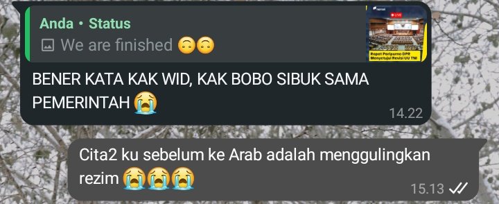 Salah satu alasan aku menghilang dari akun ini 😭🙏