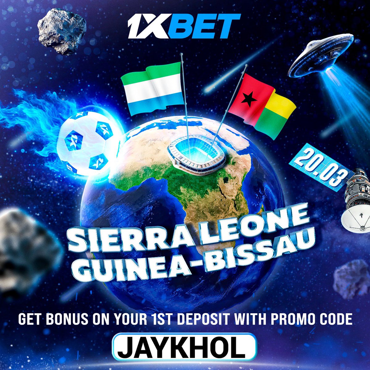 jay_khol's tweet photo. Today, the Leone Stars are set to shine as they face off against Guinea-Bissau in the FIFA World Cup 2026 African Qualifiers!
Let’s go, Leone Stars! Bring home the win!
🌟🇸🇱💪
Click on the link:👉 https://t.co/KKlfe6r2sD and use my promocode JAYKHOL to earn 200% bonus #SaloneX https://t.co/6PgQqCiQ5j