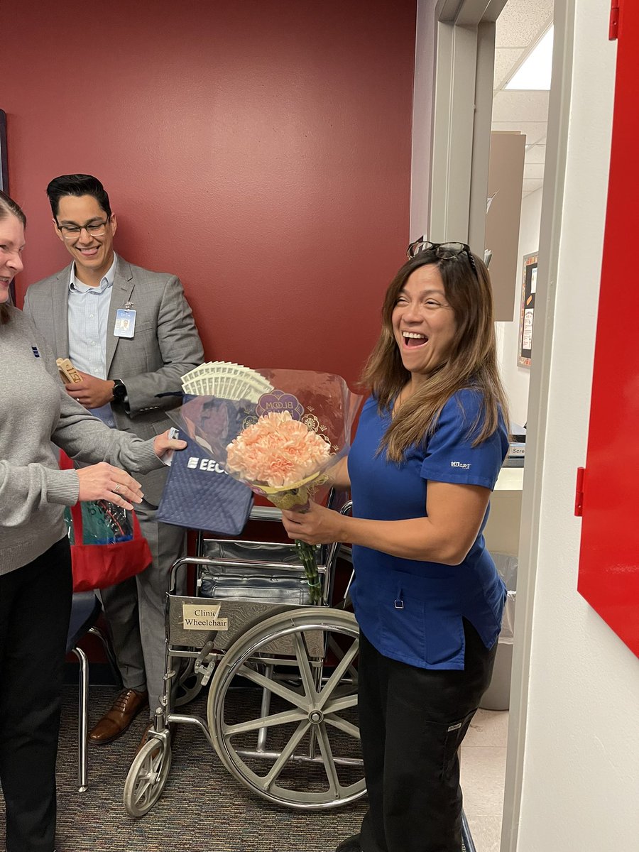 WTHanes's tweet image. What a wonderful surprise to celebrate our awesome and amazing nurse! March Irving ISD staff member of the month! #hanescowboys