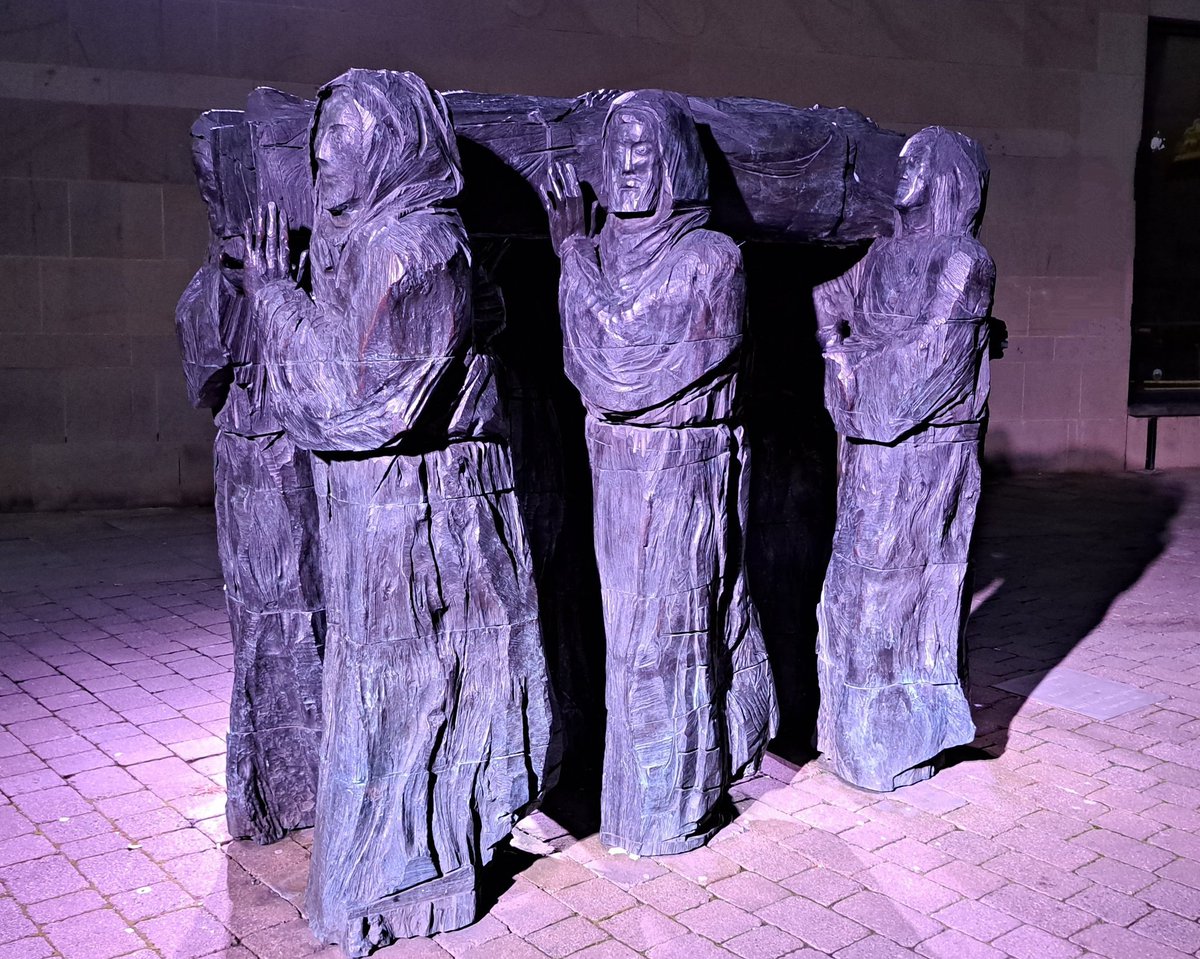 To mark St Cuthbert's Day here is 'the Journey' by Fenwick Lawson. Situated in the centre of Durham, it depicts six monks carrying the saint's coffin to its resting place the city.  <a href="/TheRestHistory/">The Rest Is History</a> podcast features a very engaging account of his life by <a href="/holland_tom/">Tom Holland</a>.