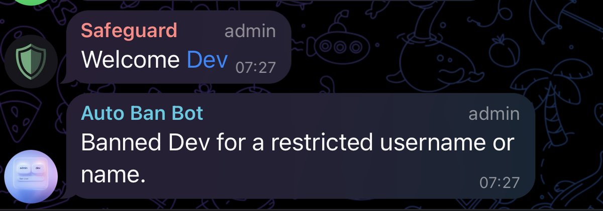 crzypeas's tweet photo. Group admins!
@AutoBanning_Bot stops spammers dead. $10/mo (500 Stars) via Telegram Stars ⭐️easy, secure.
Get started: https://t.co/gcKSMmtXaF #BotSafe https://t.co/oSVAOviWbO