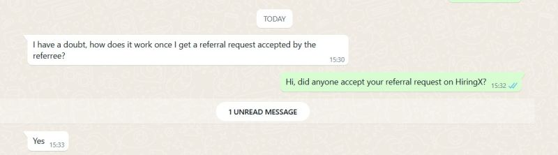 vamshi2506's tweet photo. So happy to see someone or the other getting referred through @joinhiringX every day!
#jobs #softwaredevelopement #referral #layoffs #hiring https://t.co/J60y91oUGW