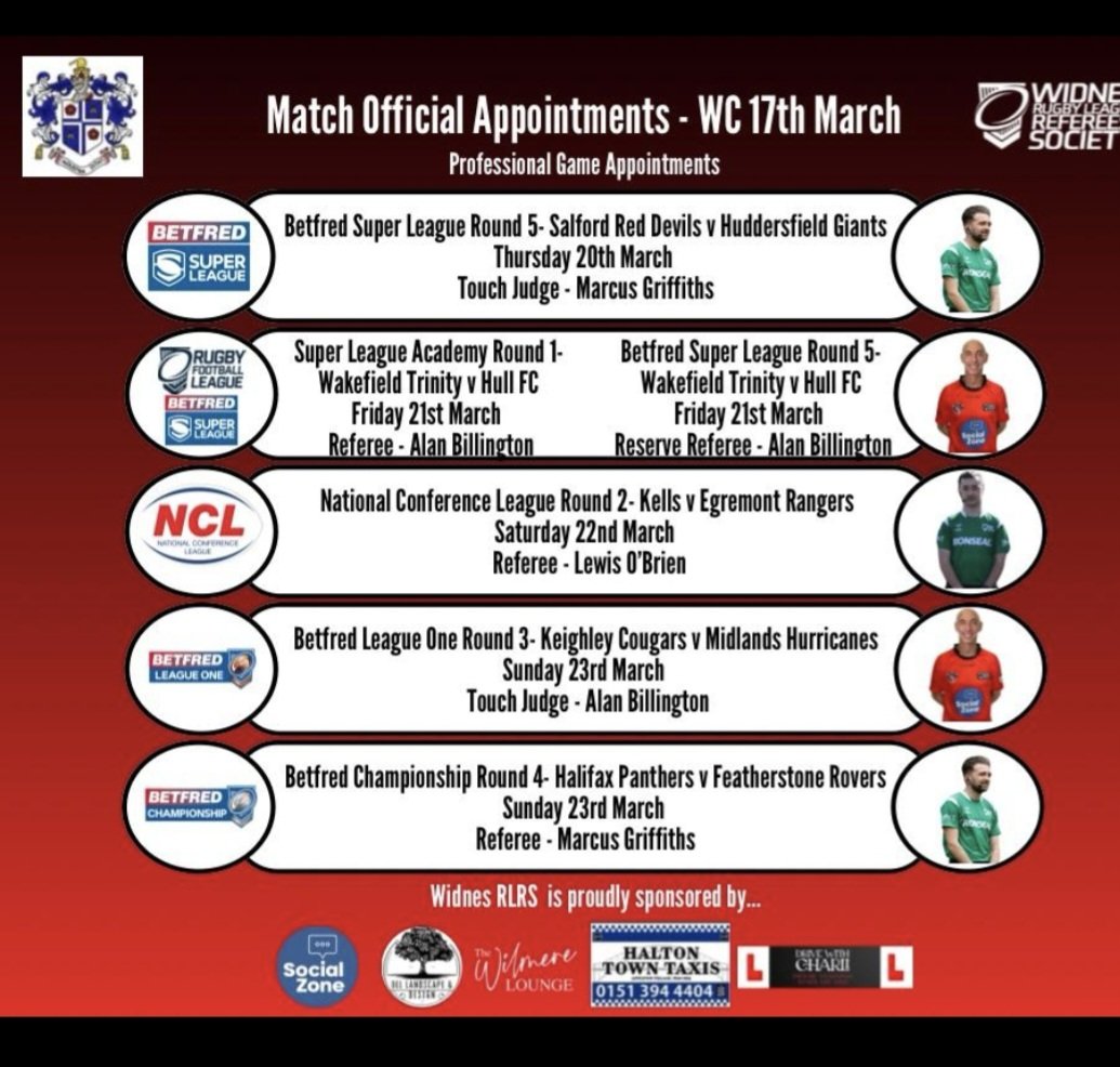 Widnes RL Referees tweet media