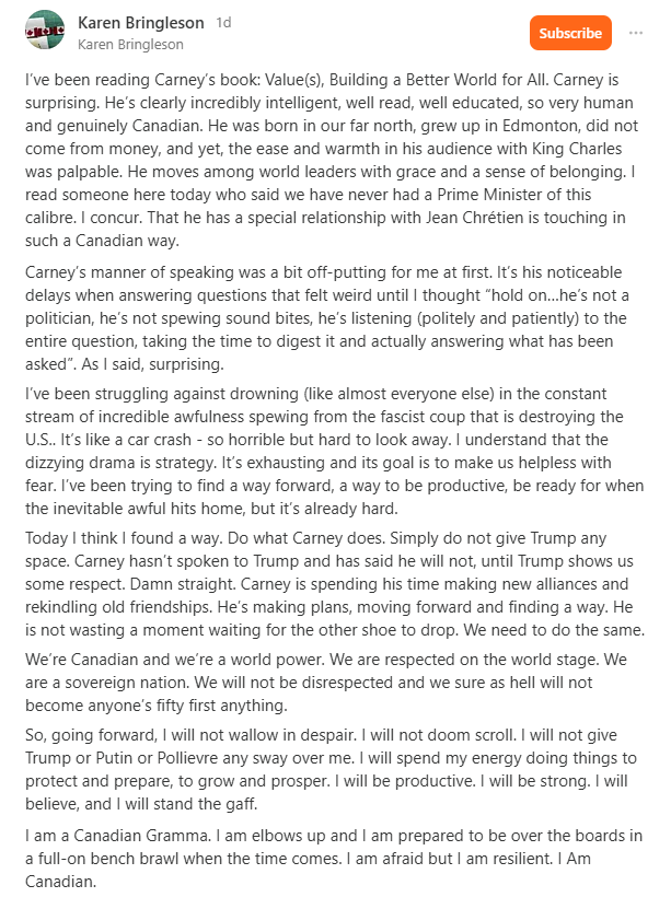 ToxBrigitte's tweet photo. I typically stay away from politics here, this being a mostly profesionnal account. But this summarizes all my feelings. I want to be involved in this election. I want @MarkJCarney to be our Prime Minister. I want a true, pragmatic, intelligent, knowledgeable leader. #Carney https://t.co/Nv4hN70IOw