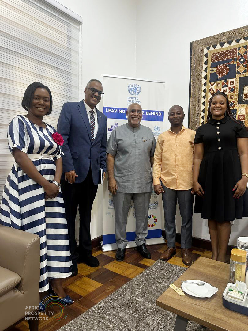 Strengthening Partnerships for Africa’s Prosperity

On Wednesday, March 19, 2025, the Africa Prosperity Network (APN) Secretariat, led by our CEO Sidig Faroug EL Toum, had the honour of meeting with H.E. Charles Abani, UN Resident Coordinator in Ghana. Our discussions centred on