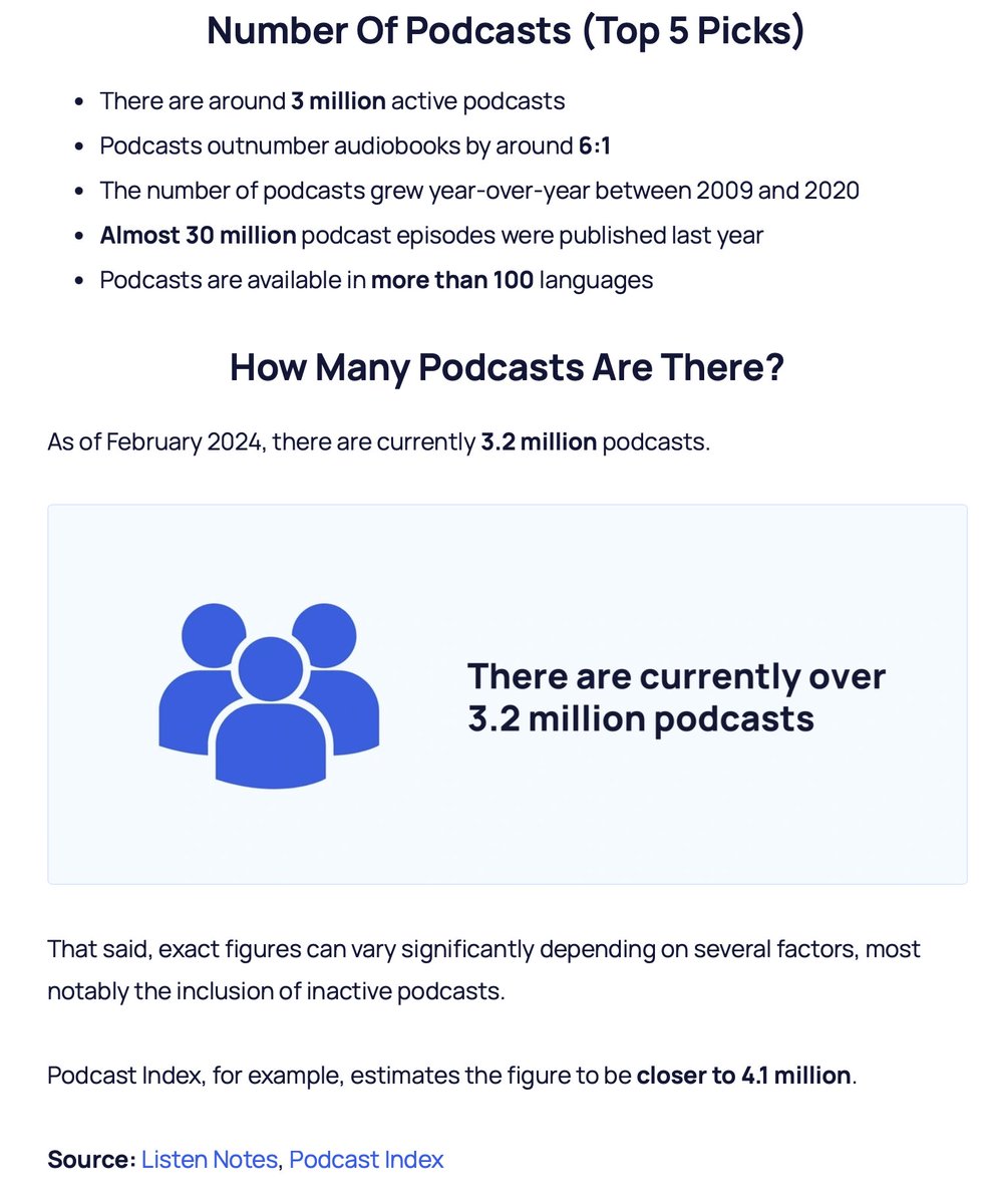 🧵Thread 1/3 
Hey <a href="/USDOL/">U.S. Department of Labor</a>, taking another afternoon nap?  

Wake up — there are 1.5M+ podcasters out here in America and your 1930s labor definitions have no clue what to do with them!

A thousand new podcasts every work day!