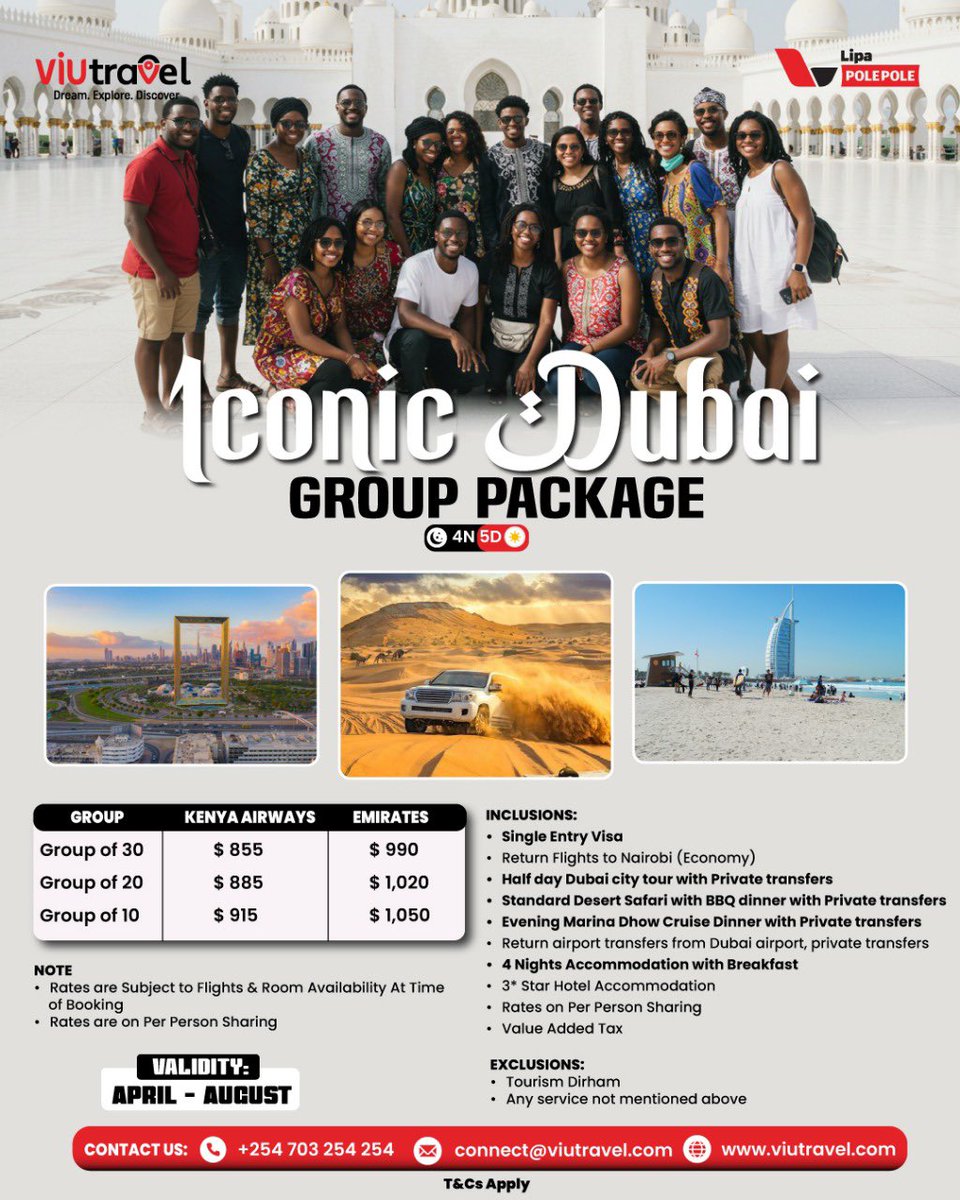 Feel the thrill of dune bashing, enjoy a stunning sunset, and indulge in an authentic Arabian experience under the stars! 🌟🔥
🌵 Includes:
🚙 Dune bashing &amp; camel rides 🐪
🔥 BBQ Dinner &amp; Live Entertainment 🎶
🌙 Magical desert sunset
📍 Book now! #Viutravel