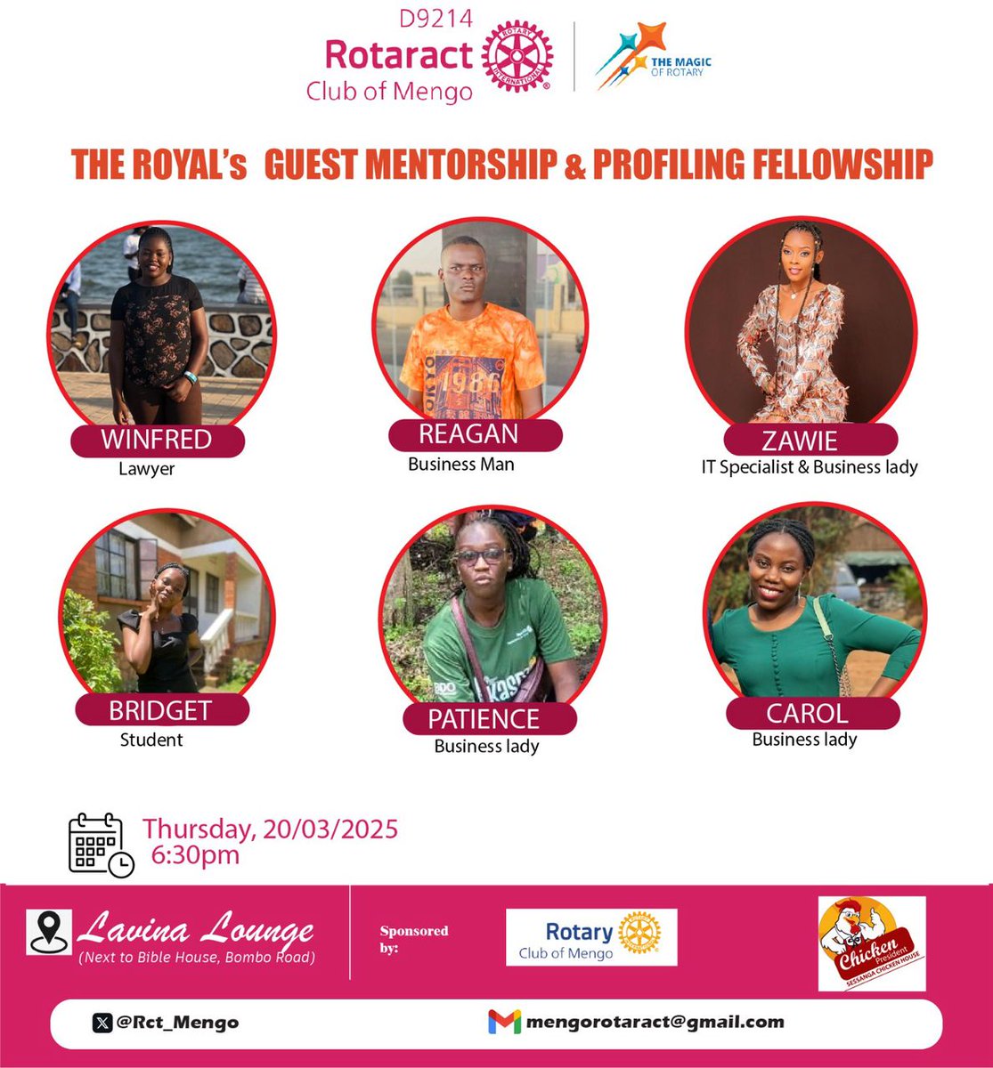 *"Empowering the Next Generation of Royals!"*
Please join  us on this Thursday for "The Royals Mentorship and Profiling Fellowship"offering a unique opportunity for growth, learning, and networking of the Royal guests 
Don't miss it for the world🌎
#TheRoyals
#MentorshipSeries