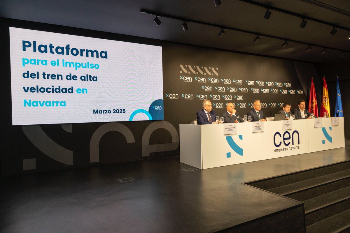 CEN_Navarra's tweet image. 🚄Se presenta la Plataforma para el Impulso del Tren de Alta Velocidad en Navarra con el apoyo de más de 40 entidades.
Objetivos:
✅TAV en Pamplona y Tudela
✅Apoyo al Gobierno de Navarra

💡 Navarra no puede quedarse atrás.