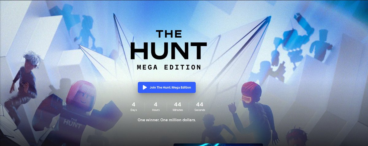 RichardGamerRa1's tweet photo. We got 4 days, 4 hours, 44 minutes and 44 seconds left until this event ends, So please! Don't waste your time! You got many things to do!
#Roblox #Robloxthehunt #robloxthehunt2 #robloxthehuntmegaedition https://t.co/k4LYOWdYof