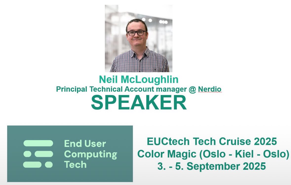End User Computing Tech Norway (@eucnorway) on Twitter photo Woohooo🥳 We’re happy to finally get <a href="/virtualmanc/">Neil McLoughlin</a> together with us on stage on our #techcruise September 3rd-5th.
If you never have experienced this great man on stage before , NOW is Ur chance 🎉🙌 register NOW https:/:participant.no/event/euctech_… ⛴️🥳🎉☀️💫 Woohooo🥳 We’re happy to finally get <a href="/virtualmanc/">Neil McLoughlin</a> together with us on stage on our #techcruise September 3rd-5th.
If you never have experienced this great man on stage before , NOW is Ur chance 🎉🙌 register NOW https:/:participant.no/event/euctech_… ⛴️🥳🎉☀️💫