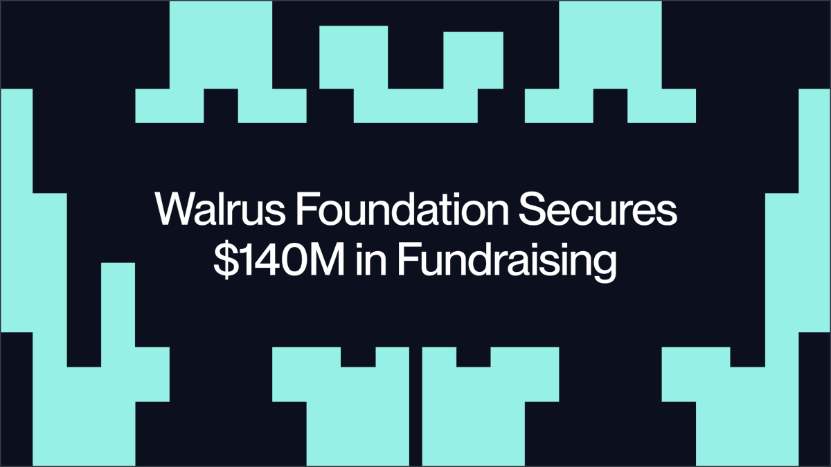 Big news in decentralized storage!

Walrus Foundation has secured $140,000,000 in fundraising, led by <a href="/standardcrypto/">Standard Crypto</a>, to scale programmable storage built on <a href="/SuiNetwork/">Sui</a>.

Storage isn’t just storage anymore - it’s dynamic, verifiable, and programmable. AI datasets, blockchain
