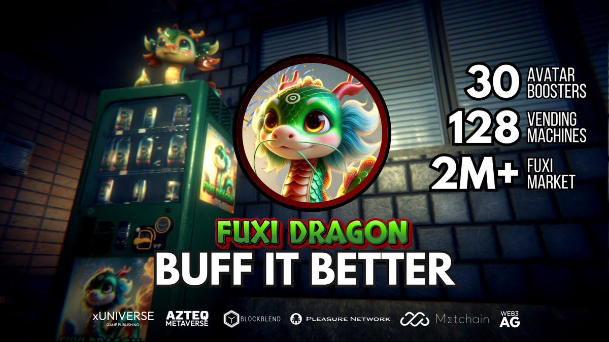 AzteqMetaverse's tweet image. The Virtual and Real World energy drink for you and your avatar health and vitality. Put some dragon energy in your pocket. Fuel the fight. Unleash it with @Fuxi_Energy  by getting yours from Fuxi Vending Machines all over Life. Power up, play on.