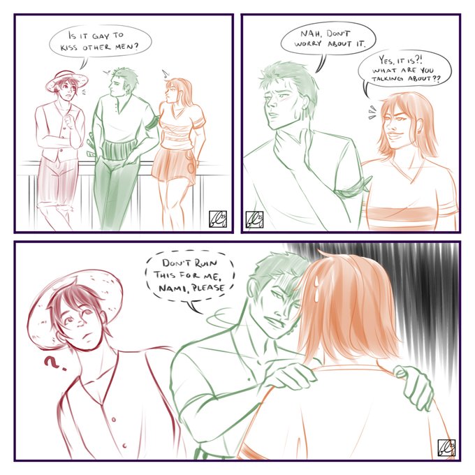 EyyItsBei's tweet image. Just let him have this, Nami... 
#Zolu #RomanceDawn #OnePiece