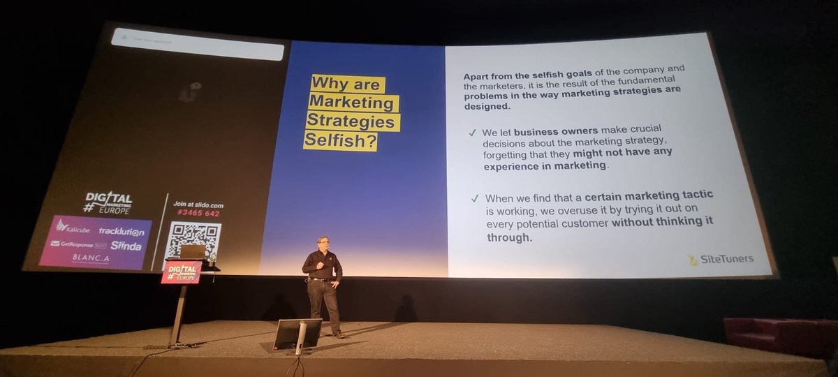 Turn visitors into customers!

A fantastic talk from <a href="/MartinGreif/">Martin Greif</a> on aligning visitor intent, experience, and your goals in True Connections - Relationship Marketing in the Digital World!

#DME2025 #DigitalMarketing #Kalicube
digitalmarketingcon.eu