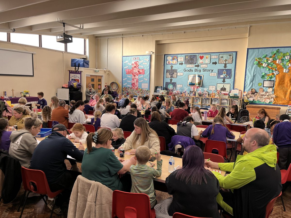 Great to have so many families supporting our Easter bingo.  Lots of chocolate to be won.