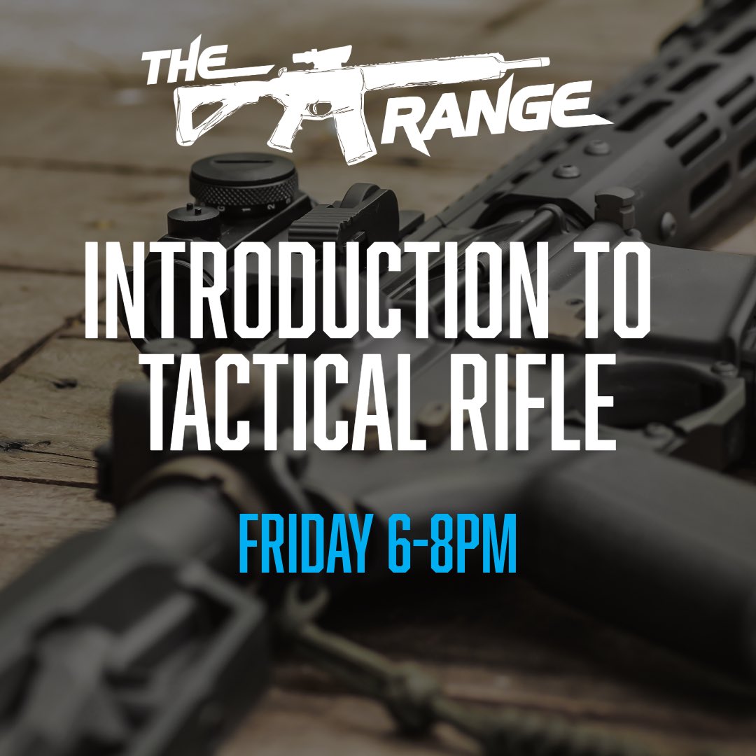 TheRangeLLC's tweet photo. On Friday, from 6-8pm, Samuel Middlebrook will be teaching a class called “Introduction to Tactical Rifle”.  The building blocks of this course are the same principles that he’s taught to law enforcement agencies, SWAT officers, and members of our nation’s military.  It’s perfect for beginners, but also specifically targeted for those who’ve spent time with the AR-15 but want to learn how to truly mitigate recoil and acquire rapid follow-up shots.  It’s two hours for $99, and you don’t want to miss it. Register here: https://t.co/kapjxlfIgs