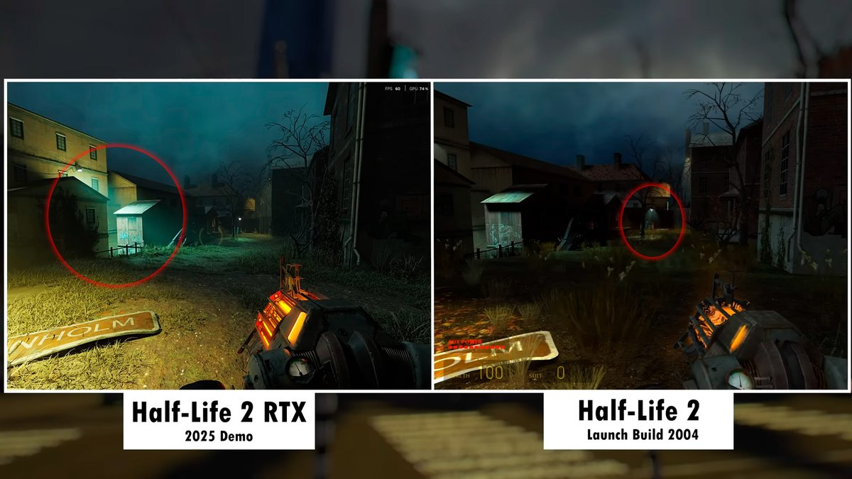vEK18's tweet photo. Ojo, level designers... estaba jugando al mod #HalfLife2RTX (que está muyyy currado, ojo) y he visto algun error que otro... 😅
¿Qué veis en la imagen? 👀 https://t.co/6eY7Ssobx4