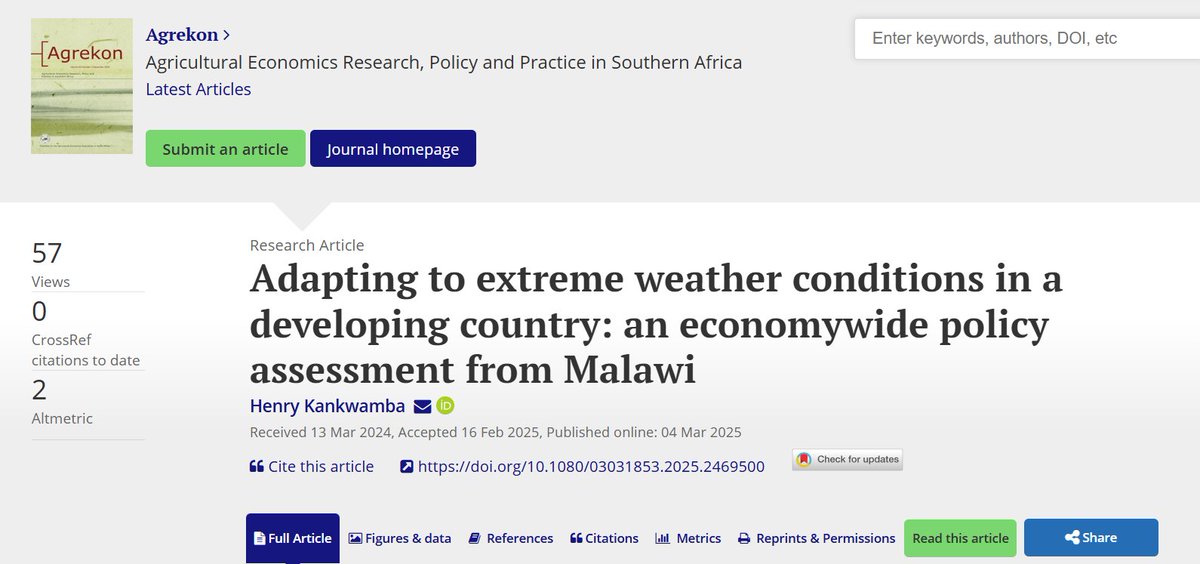 IFPRI's tweet photo. ☀️⛈️ Weather related shocks lead to pervasive welfare outcomes. 

@henrykankwamba assesses distributional impacts and resilience enhancing pathways in #Malawi in this 🆕 study: https://t.co/Qomsw4uwH3

@CGIAR @IFPRI_Africa @IFPRIMalawi https://t.co/WEHrNMDEMe