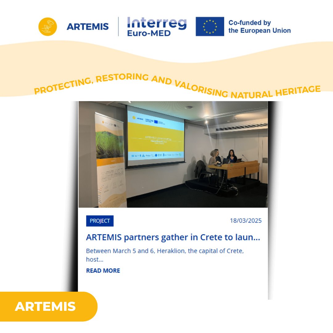 Artemis Interreg Euro-MED (@med_artemis) on Twitter photo Read our latest updates: lnkd.in/e5GXJUE8
🌱 More than a meeting—an appointment for ideas to thrive toward shared environmental goals! 🤝
We gathered in Heraklion to discuss restoration protocols, PES schemes, policy frameworks & more.
Big thanks to <a href="/HCMR_/">hilal camer</a> & <a href="/TheGreenTank/">TheGreenTank</a> Read our latest updates: lnkd.in/e5GXJUE8
🌱 More than a meeting—an appointment for ideas to thrive toward shared environmental goals! 🤝
We gathered in Heraklion to discuss restoration protocols, PES schemes, policy frameworks & more.
Big thanks to <a href="/HCMR_/">hilal camer</a> & <a href="/TheGreenTank/">TheGreenTank</a>