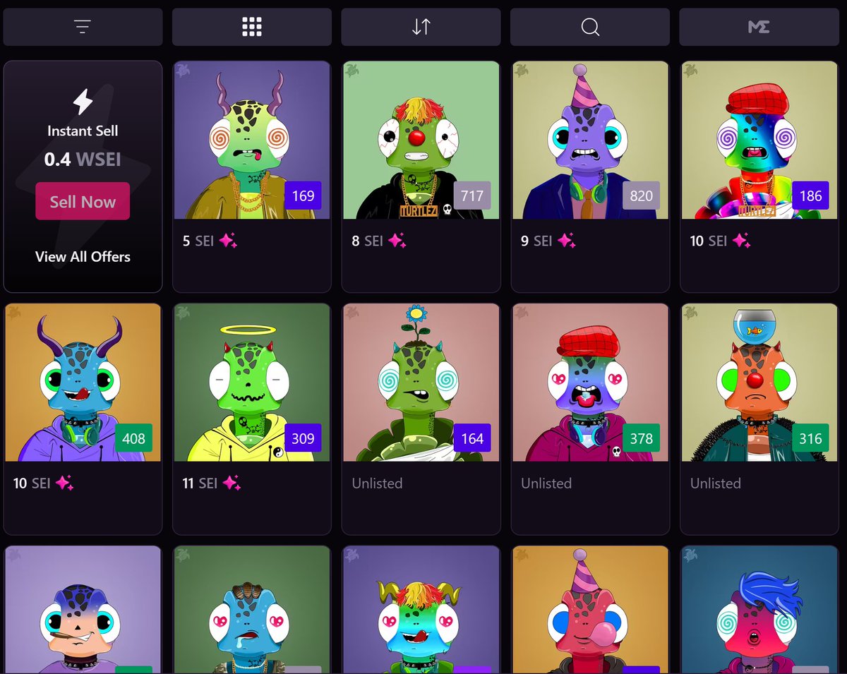 Pick up these gems to get discounts on Anons NFT launch on <a href="/SeiNetwork/">Sei</a> . Only 6 listed!🐢🐢🐢
<a href="/TurtlezSquad/">SEI Turtlez</a> 
magiceden.io/collections/se…