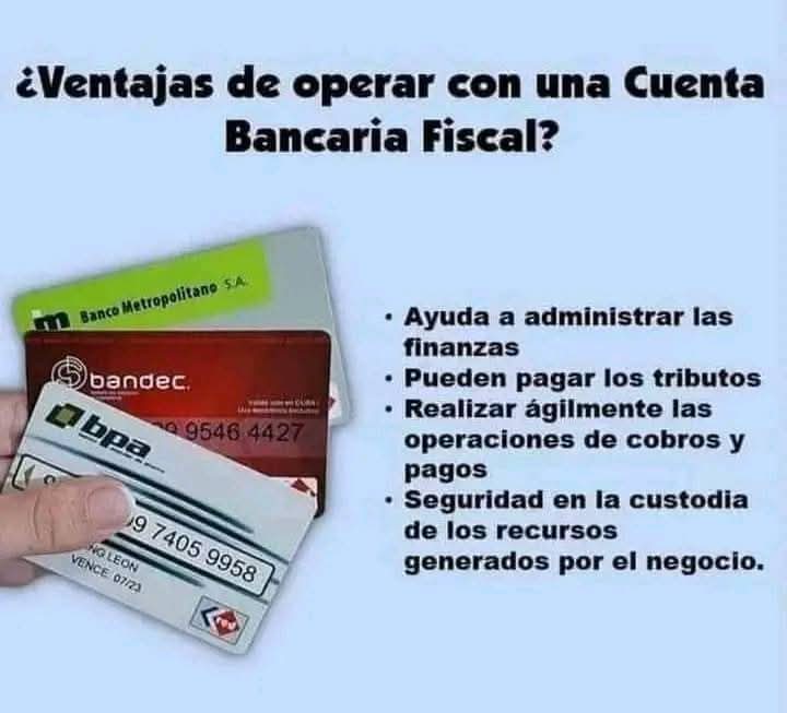 Sabía usted...representante o responsable de (TCP, MIPYME u otra entidad estatal).....las ventajas de tener un Cuenta Fiscal(CBF)....
#EtecsaTeAcompaña 
#JuntosSiempreHaciaAdelante
