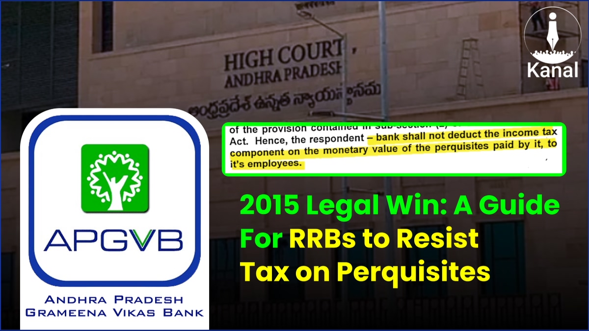 kanalmedia23's tweet photo. A Decade-Old Legal Victory: A Cue for RRBs to Challenge Tax on Perquisites
Read More: https://t.co/REr8NeMsXF
A 2015 High Court ruling in #APGVB directed the bank to bear the tax on perquisites, setting a legal precedent. Despite this, employees in multiple RRBs continue to face unilateral tax deductions, fuelling growing discontent.
#RRB #PerquisitesTax