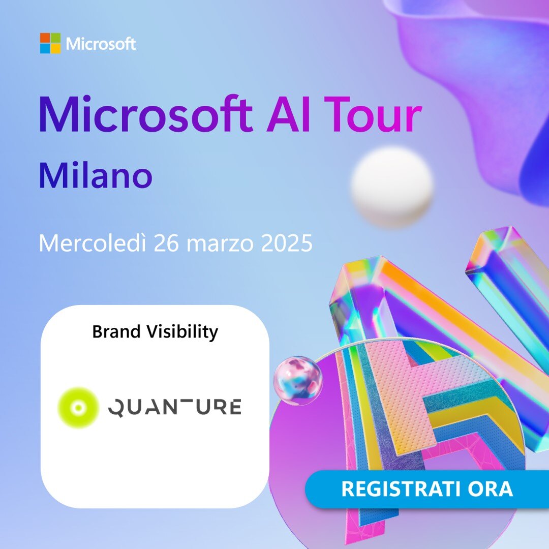 Siamo entusiasti di partecipare al #MicrosoftAI Tour il 26 marzo a Milano! Un’occasione imperdibile per esplorare le novità di #MicrosoftCopilot e AI Solutions per il mondo enterprise. Keynote di Asha Sharma su #AI e futuro tecnologico. 
Noi di #Quanture ci siamo. E tu?