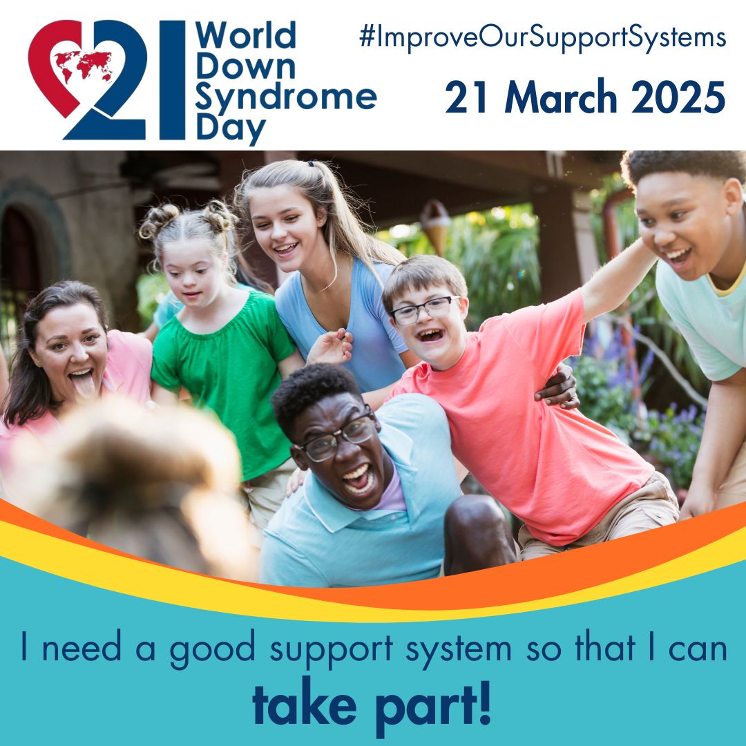 We are calling on governments to improve our support systems, so we have choice, control and dignity. 
Learn more at worlddownsyndromeday.org/2025-theme
#ImproveOurSupportSystems #WorldDownSyndromeDay #DownSyndromeAdvocate #DownSyndromeNetwork #DownSyndrome #Trisomy21 #CareAndSupport