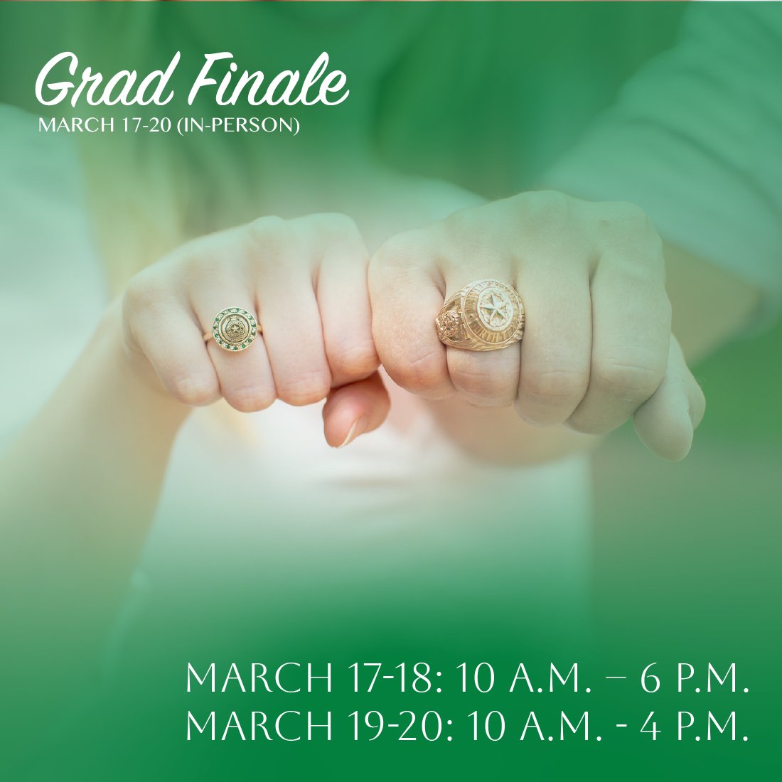 NorthTexasSAA's tweet photo. Last chance! UNT class ring Grad Finale ends today — order your ring by 4 p.m. today to make sure it arrives in time for the UNT Ring Ceremony and Eagle Ring Dive on May 2!

More info: https://t.co/yyFwqgLtXK https://t.co/SLiwFPPqci