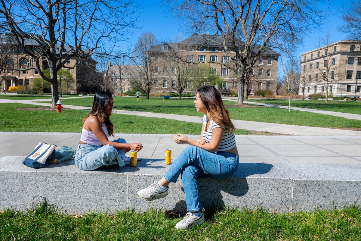 Cornell's tweet image. Welcome, spring! We're ready for more moments like these. 🌸 🌼 ☀️