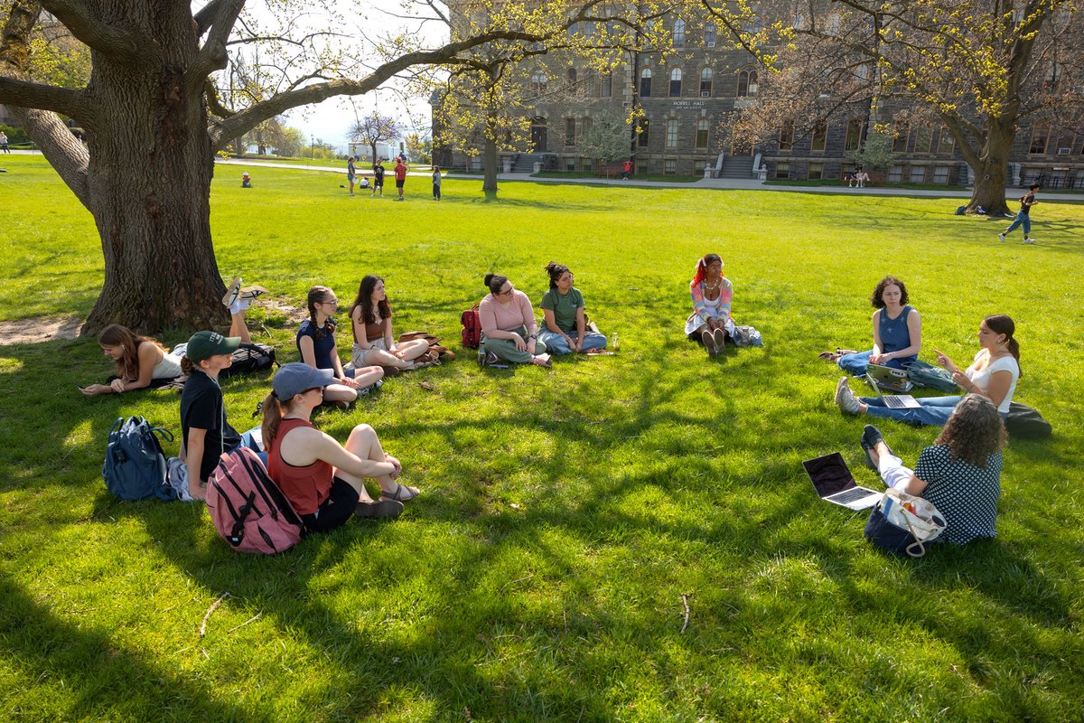 Cornell's tweet image. Welcome, spring! We're ready for more moments like these. 🌸 🌼 ☀️