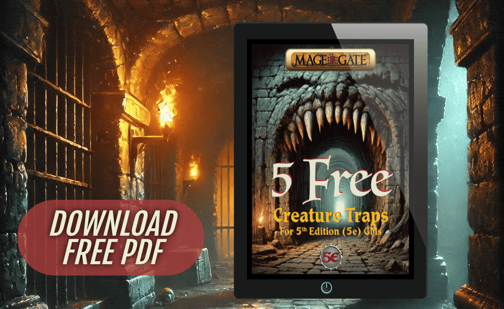 mage_gate's tweet image. 🛑 Can Your Players Survive These Traps?
These aren’t just hazards. They’re encounters.
Get 5 FREE Creature Traps to drop into your 5e game.

🎁 Download FREE PDF #DND #dnd5e #ttrpg drivethrurpg.com/browse/pub/206…