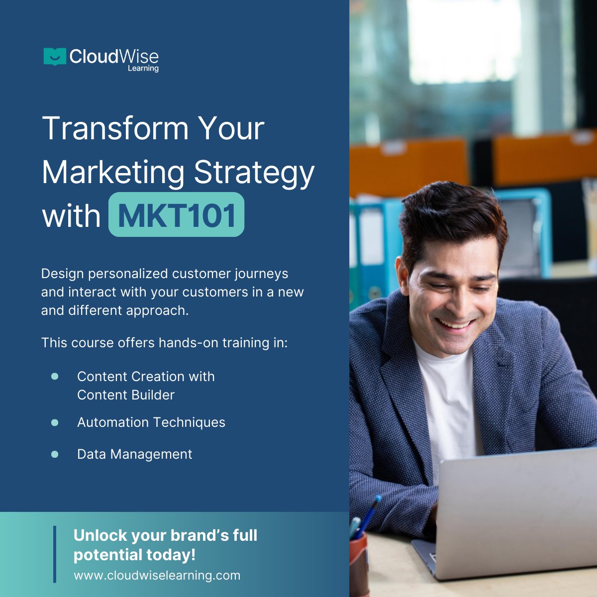 wmastrangelo's tweet image. 📈 Boost engagement with a well-structured customer journey

67% of marketing leaders stress the need for connected experiences across all channels. Enhance your marketing strategy now! 

🔗 tinyurl.com/dyxrnev4 

#SalesforceCertification #SalesforceCRM #SalesforceTraining…